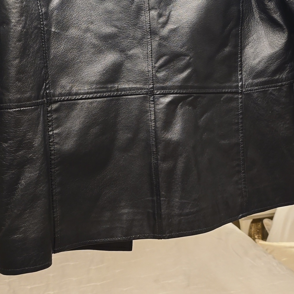 Clio Black Leather Jacket - Picture 7 of 14